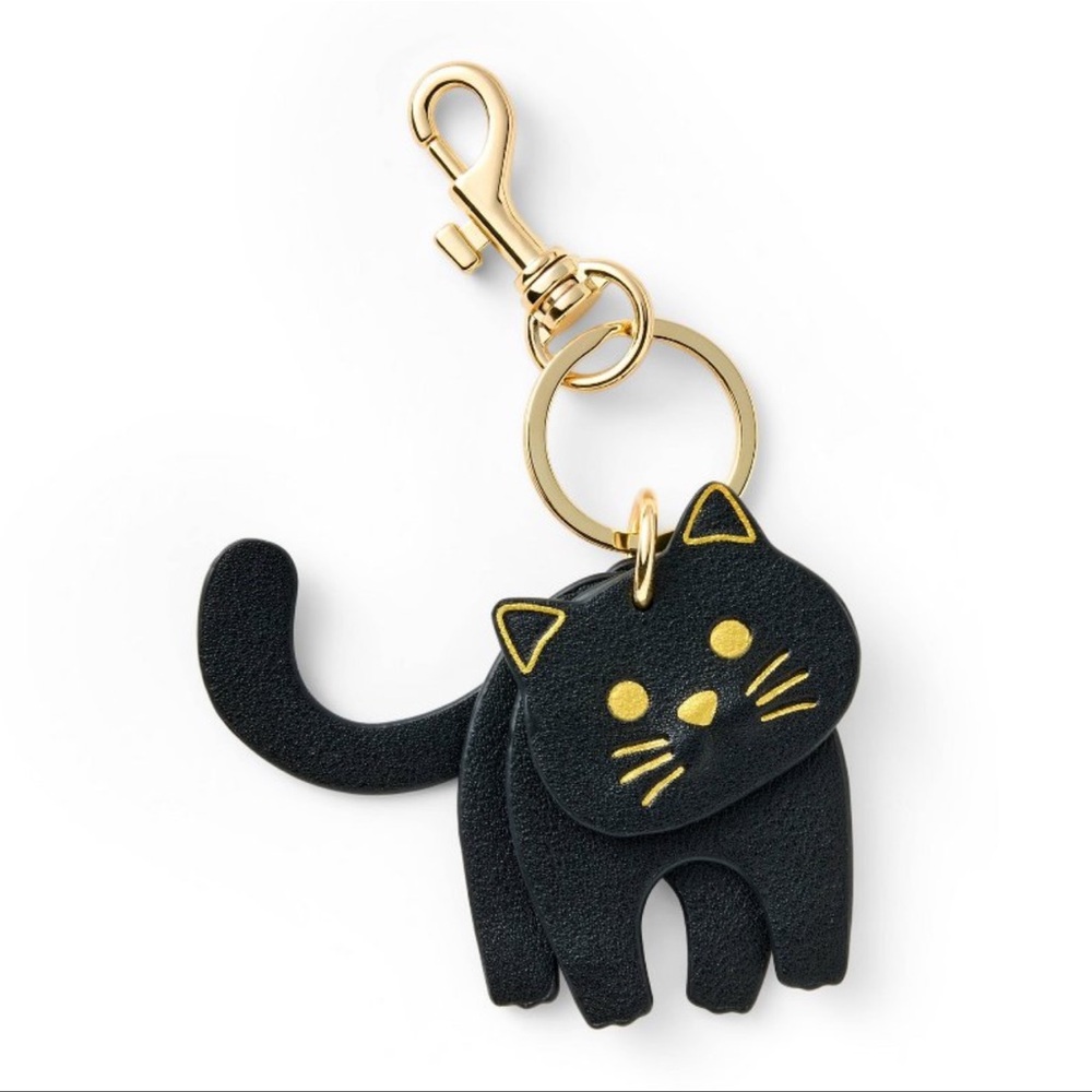The Cuddle Collab Cat Keychain Black NWT
